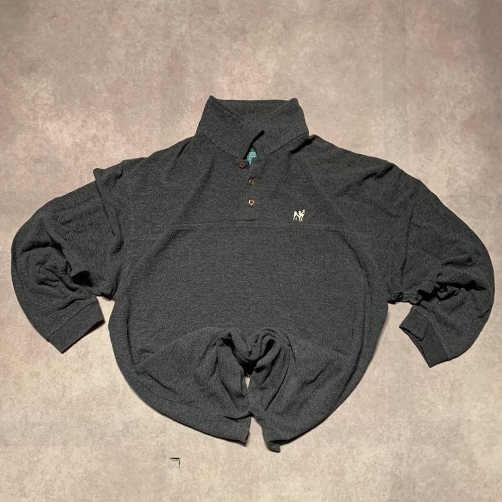Vintage Big Dogs Logo Humour Polo Long Sleeve Shirt